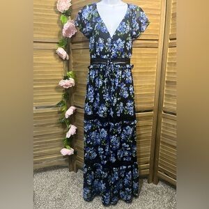 Disney Princess Mulan Blue Floral Sheer Dress